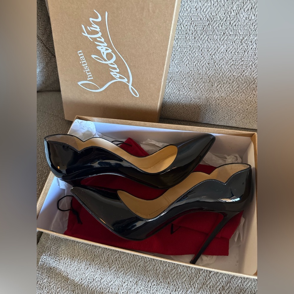 Christian Louboutin Glossy Black Stilettos